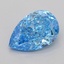 0.71 Ct. Fancy Vivid  Blue Pear Lab Grown Diamond