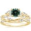 18K Yellow Gold Secret Garden Diamond Ring (1/2 ct. tw.) with Winding Willow Diamond Ring (1/8 ct. tw.)