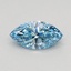0.32 Ct. Fancy Vivid Blue Marquise Lab Grown Diamond
