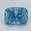 2.07 Ct. Fancy Vivid Blue Cushion Lab Grown Diamond