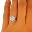 The Susan Ring, smallzoomed in top view on a hand