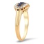 The Claudie Ring, smalltop view on a hand