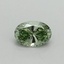 0.34 Ct. Fancy Vivid Green Oval Lab Grown Diamond