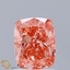 1.54 Ct. Fancy Vivid Orangy Pink Cushion Lab Grown Diamond