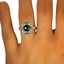 The Anahira Ring, smallzoomed in top view on a hand