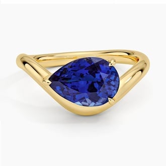 Silhouette Blue Lab Sapphire Cocktail Ring