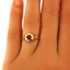 The Sharon Ring, smalltop view on a hand