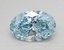 1.23 Ct. Fancy Vivid Greenish Blue Oval Lab Grown Diamond