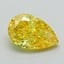 2.11 Ct. Fancy Vivid Yellow Pear Lab Grown Diamond