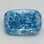 1.61 Ct. Fancy Vivid Malibu Blue Cushion Lab Grown Diamond