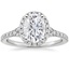 18K White Gold Joy Half-Coverage Diamond Ring, smalltop view