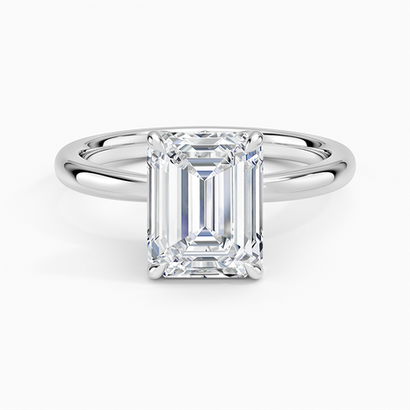 Platinum Petal 2mm Solitaire Ring