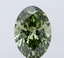 2.54 Ct. Fancy Vivid Green Oval Lab Grown Diamond