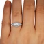 The Ondrea Ring, smallzoomed in top view on a hand