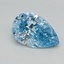 0.93 Ct. Fancy Vivid Blue Pear Lab Grown Diamond