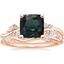 14K Rose Gold Arden Diamond Ring with Winding Willow Diamond Ring (1/8 ct. tw.)