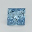 1.09 Ct. Fancy Vivid Blue Princess Lab Grown Diamond
