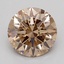 1.52 Ct. Light  Brown Round Lab Grown Diamond