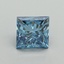 1.54 Ct. Fancy Vivid Blue Princess Lab Grown Diamond