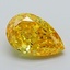 1.14 Ct. Fancy Vivid Yellow Pear Lab Grown Diamond