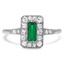 Art Deco Reproduction Emerald Vintage Ring
