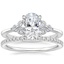 18K White Gold Luxe Melody Diamond Ring (1/5 ct. tw.) with Luxe Ballad Diamond Ring (1/4 ct. tw.)