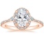 14K Rose Gold Luxe Aria Halo Diamond Ring (1/4 ct. tw.), smalltop view