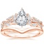 14K Rose Gold Luxe Secret Garden Diamond Ring (3/4 ct. tw.) with Chevron Ring