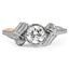 Custom Two Tone Antique Inspired Engagement Ring