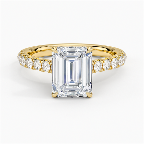 18K Yellow Gold Sienna Half Coverage Diamond Ring