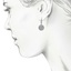 The Astelia Earrings, smalltop view on a hand