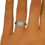The Kaleah Ring, smalltop view on a hand