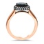 Two Tone Sapphire Double Halo, smallside view
