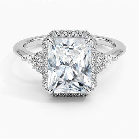 Diamond Halo Accent Engagement Rings