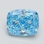 2.07 Ct. Fancy Vivid Blue Cushion Lab Grown Diamond