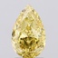 1.65 Ct. Fancy Vivid  Yellow Pear Lab Grown Diamond