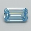 1.00 Ct. Fancy Intense Blue Emerald Lab Grown Diamond