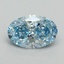 2.23 Ct. Fancy Vivid Blue Oval Lab Grown Diamond