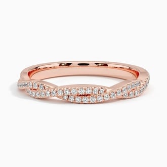 Petite Luxe Twisted Vine Diamond Ring (1/4 ct. tw.) in 14K Rose Gold