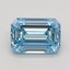 1.00 Ct. Fancy Vivid  Blue Emerald Lab Grown Diamond