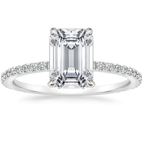 18K White Gold Demi Diamond Ring with Luxe Ballad Diamond Ring