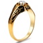 The Aideen Ring, smalltop view on a hand