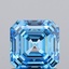 1.00 Ct. Fancy Vivid Blue Asscher Lab Grown Diamond
