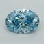 1.56 Ct. Fancy Vivid  Blue Oval Lab Grown Diamond