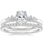 18K White Gold Rosette Diamond Ring with Luxe Ballad Diamond Ring (1/4 ct. tw.)