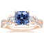 14K Rose Gold Luxe Willow Three Stone Diamond Ring (1/2 ct. tw.), smalltop view