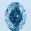 3.08 Ct. Fancy Vivid Blue Oval Lab Grown Diamond