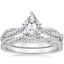 14K White Gold Petite Luxe Twisted Vine Bridal Set (1/2 ct. tw.)