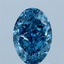 2.06 Ct. Fancy Vivid Blue Oval Lab Grown Diamond