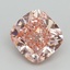 3.02 Ct. Fancy Vivid Pink Cushion Lab Grown Diamond